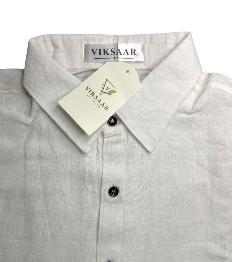 VIKSAAR Linen White Shirts