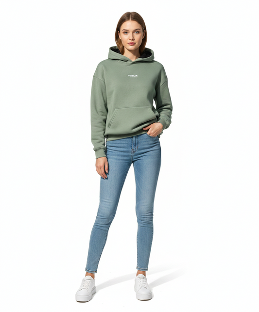 VIKSAAR Sage Green Oversized Hoodie – Warrior Edition