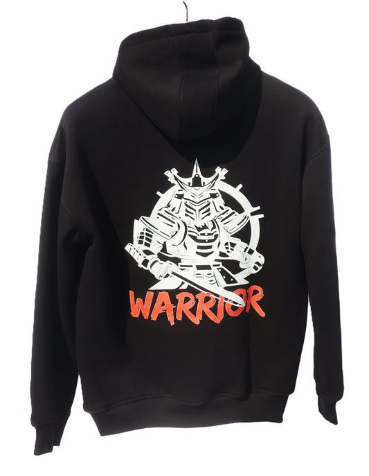 VIKSAAR Black Oversized Hoodie – Warrior Edition