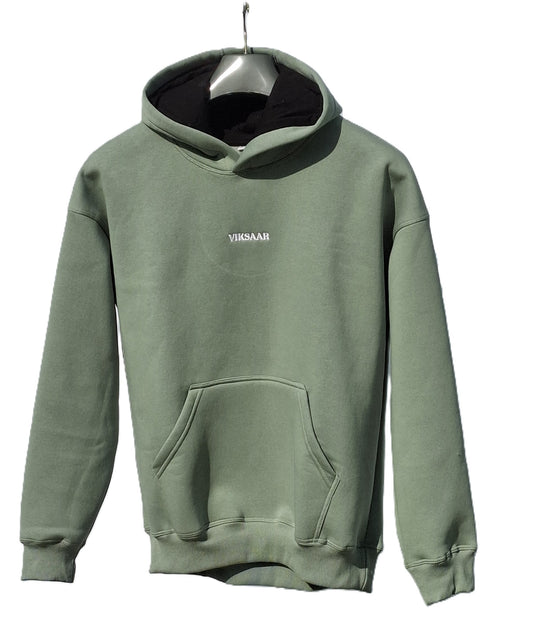 VIKSAAR Sage Green Oversized Hoodie – Warrior Edition