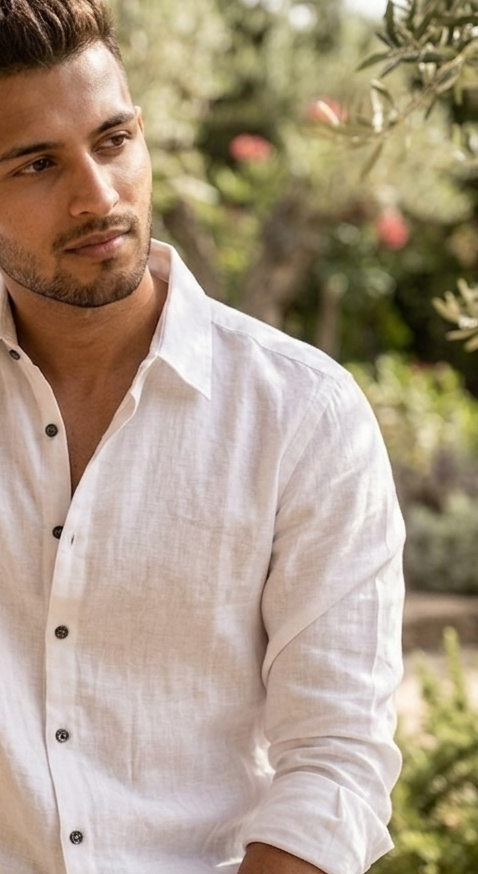 VIKSAAR Linen White Shirts