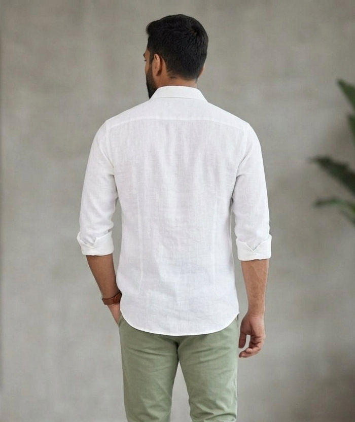 VIKSAAR Linen White Shirts