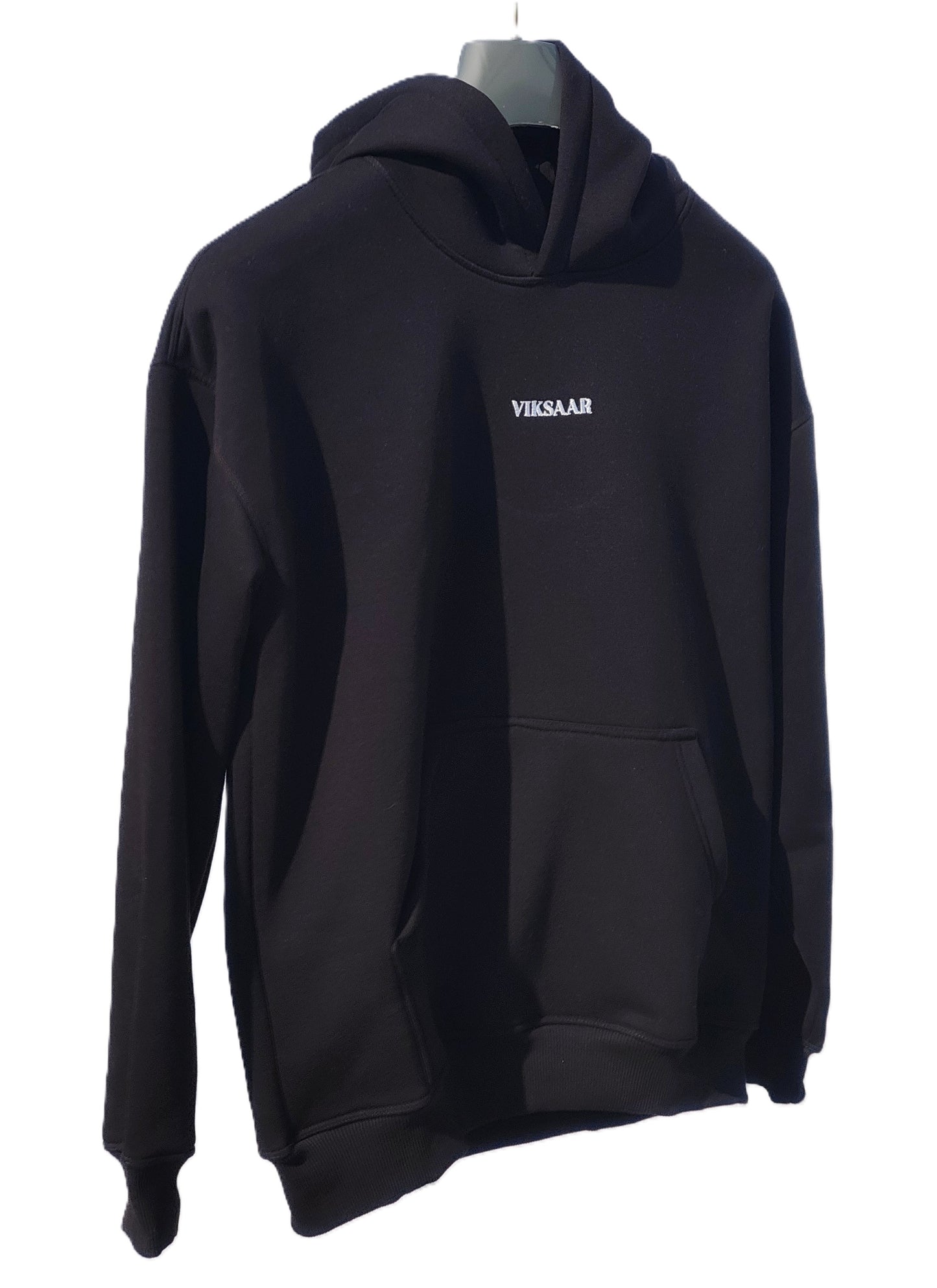 VIKSAAR Black Oversized Hoodie – Warrior Edition