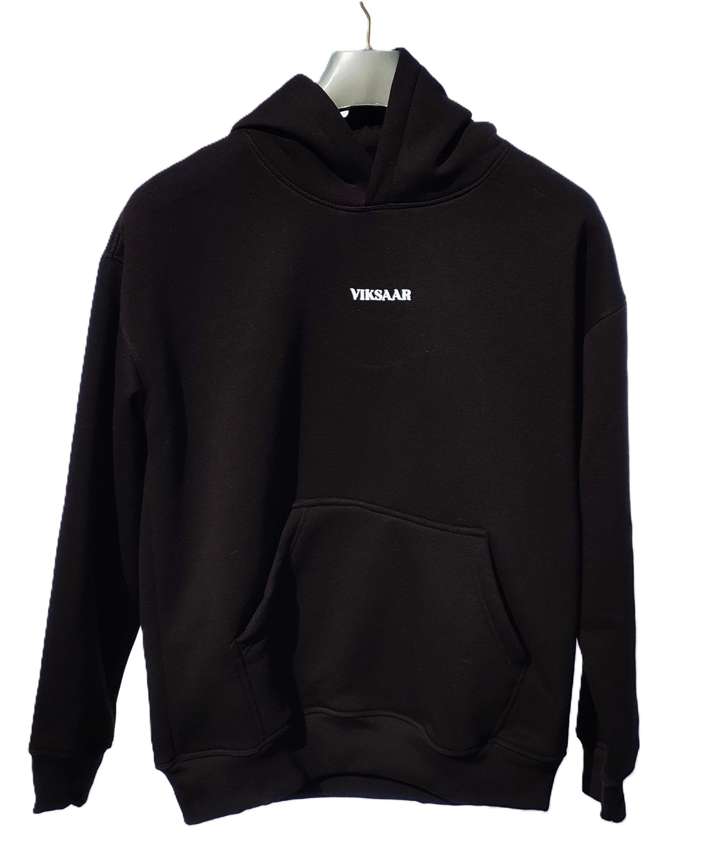 VIKSAAR Black Oversized Hoodie – Warrior Edition