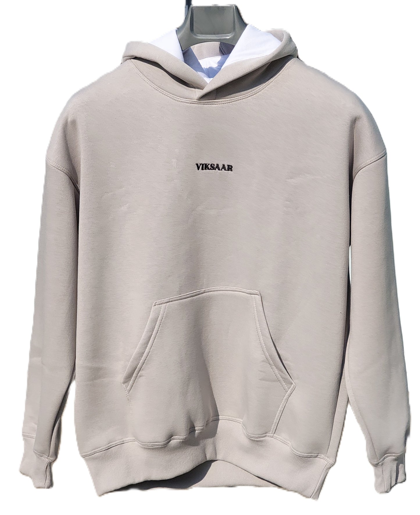 VIKSAAR Silver Grey Oversized Hoodie – Warrior Edition