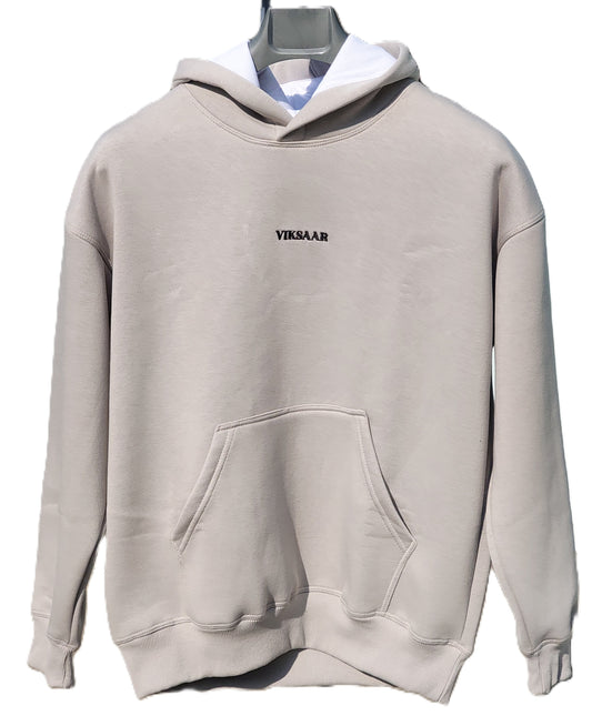 VIKSAAR Silver Grey Oversized Hoodie – Warrior Edition