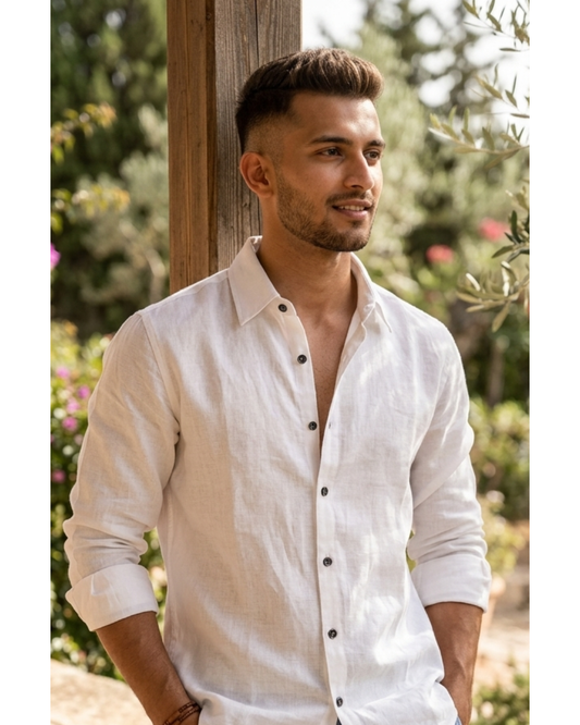 VIKSAAR Linen White Shirts